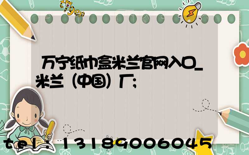 万宁纸巾盒米兰官网入口_米兰（中国）厂