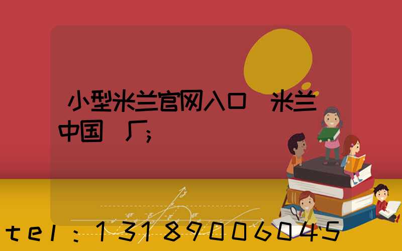 小型米兰官网入口_米兰（中国）厂