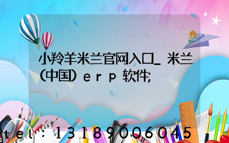 小羚羊米兰官网入口_米兰（中国）erp软件