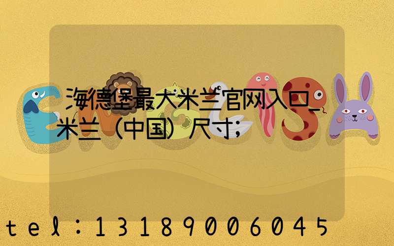 海德堡最大米兰官网入口_米兰（中国）尺寸