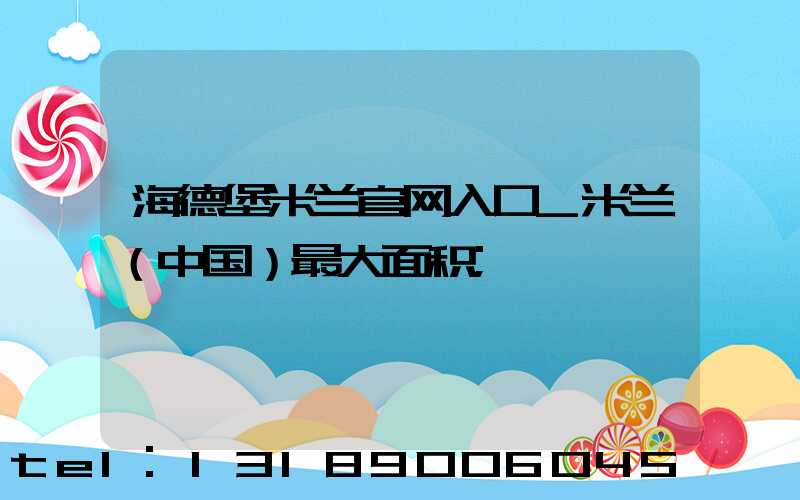 海德堡米兰官网入口_米兰（中国）最大面积