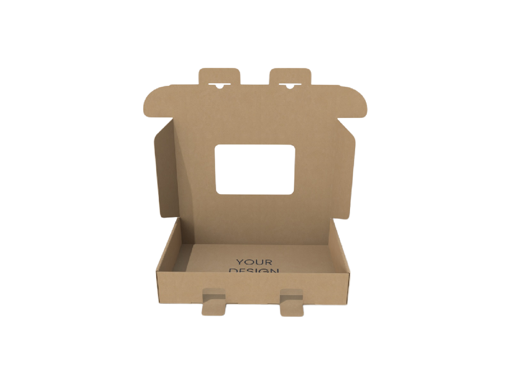 包装米兰官网入口_米兰（中国）-开窗双保险扣飞机盒型设计结构图